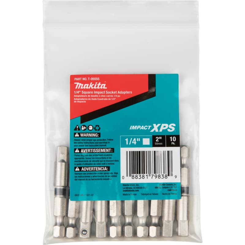 1/4" x 2" Impact XPS Phillips Drive Socket Adapter (10/Pack)