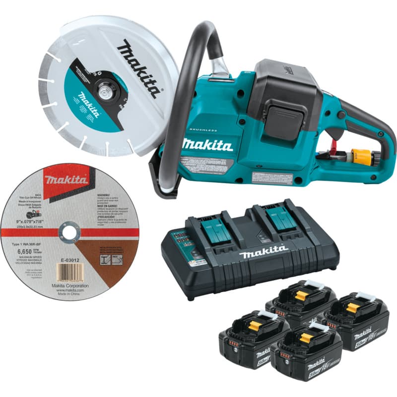 36V LXT Brushless 9" Power Cutter Kit with AFT/Electric Brake/4 Batteries (5.0 Ah)