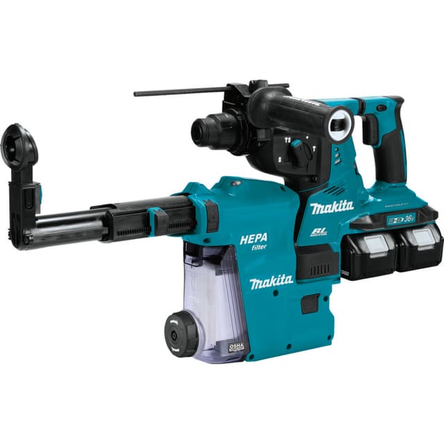 36V LXT Brushless 1-1/8" SDS-PLUS AVT Rotary Hammer Kit with HEPA Dust Extractor/AFT/AWS Capable (5.0Ah)