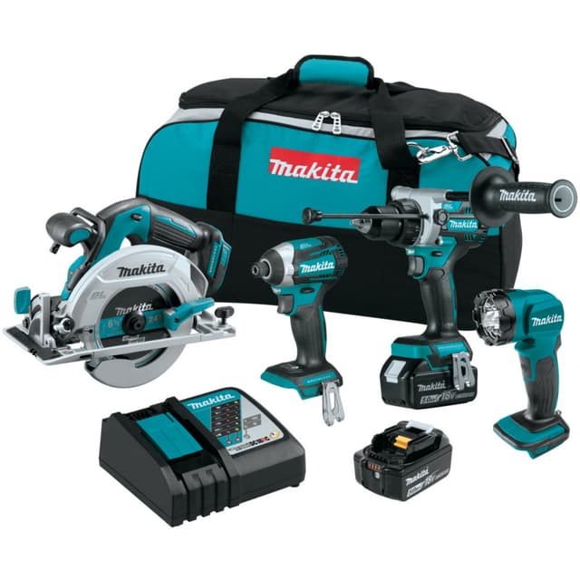 XT452T 18V LXT Lithium-Ion Brushless Cordless 4-Piece Combo Kit (5.0Ah)
