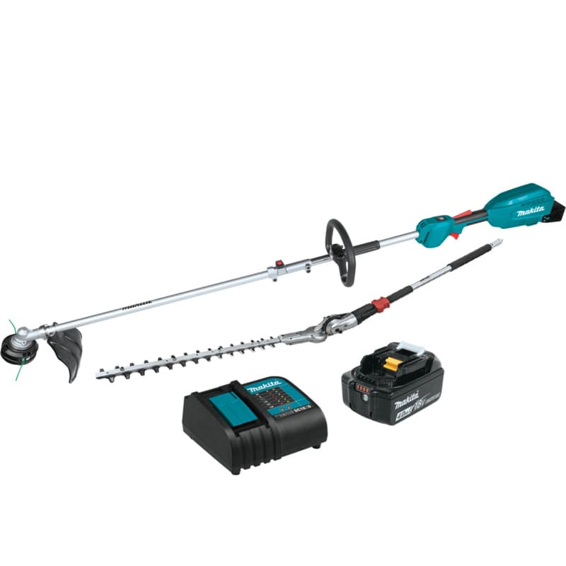18V LXT Brushless Cordless Couple Shaft Power Head Kit with 13" String Trimmer/20" Hedge Trimmer Attachments (4.0Ah)