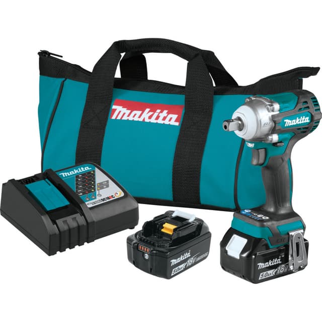 18V LXT Lithium-Ion Brushless Cordless 4-Speed 1/2" Square Drive Impact Wrench Kit with Detent Anvil (5.0 Ah)