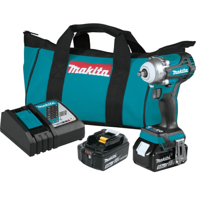 18V LXT Lithium-Ion Brushless Cordless 4-Speed 3/8" Square Drive Impact Wrench with Friction Ring Anvil (5.0 Ah)