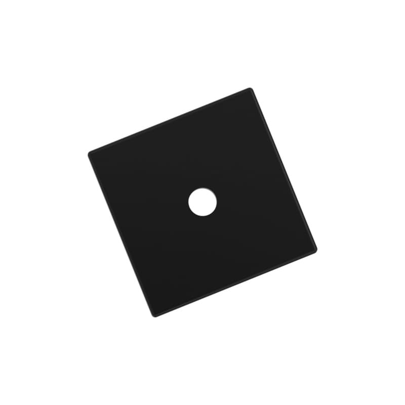 30mm Ladera Square Cabinet Knob Backplate, Matte Black