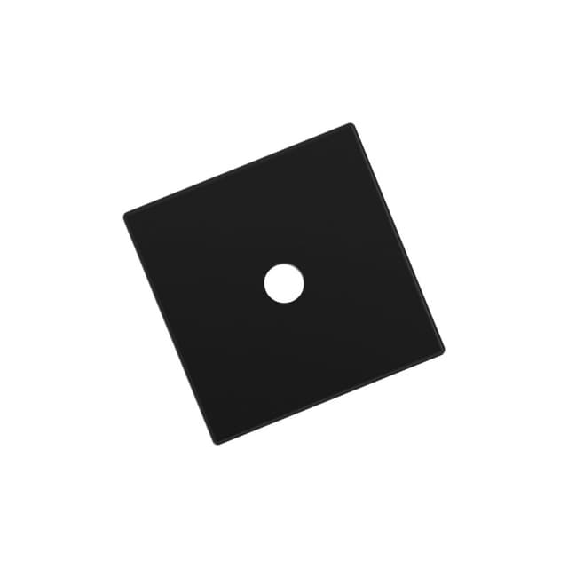 30mm Ladera Square Cabinet Knob Backplate, Matte Black