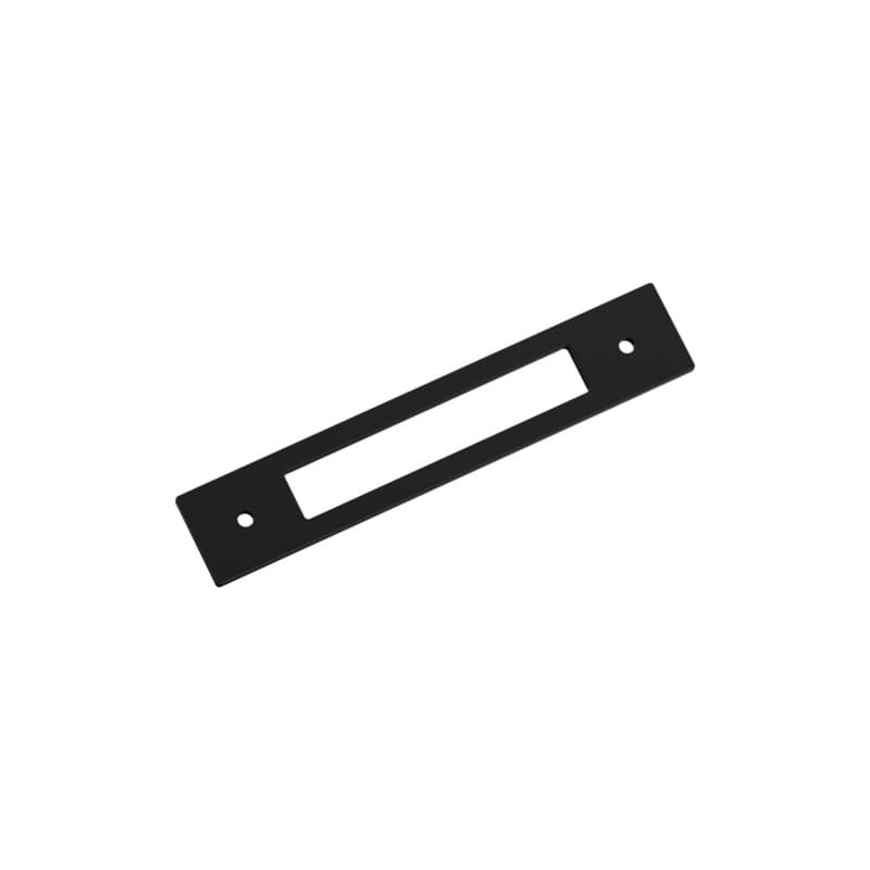 128mm Medora Rectangle Cabinet Pull Backplate, Matte Black