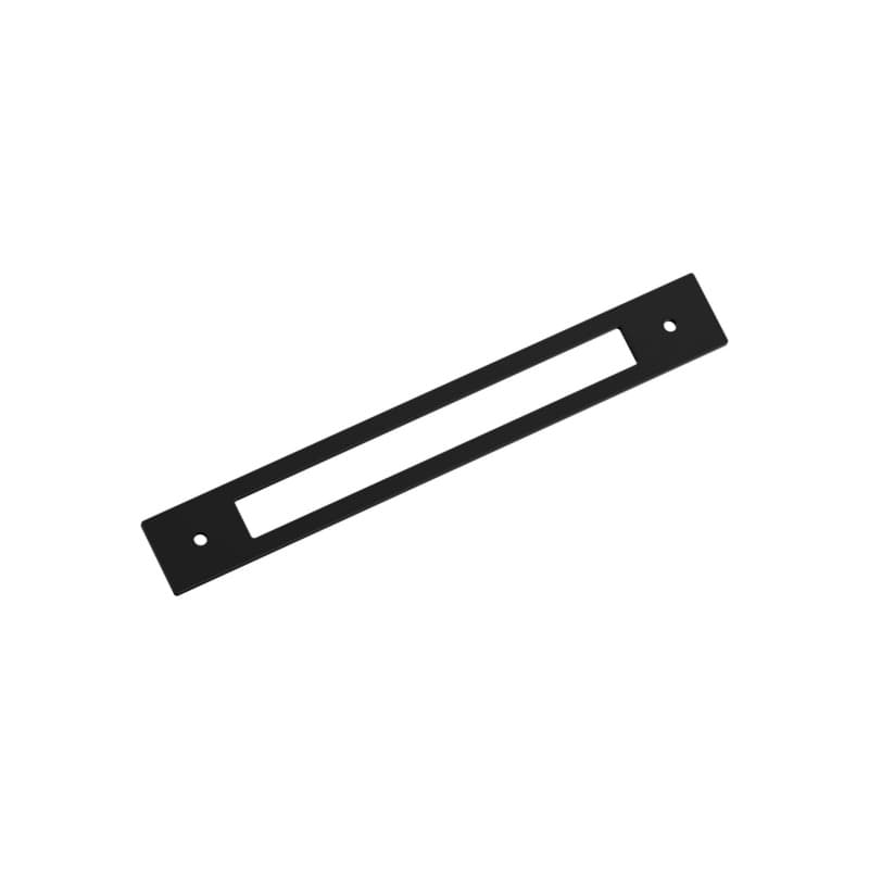 192mm Medora Rectangle Cabinet Pull Backplate, Matte Black
