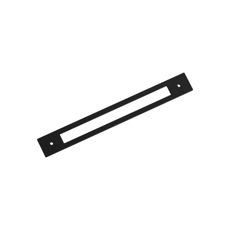 224mm Medora Rectangle Cabinet Pull Backplate, Matte Black