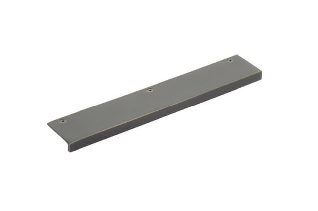 10-1/2" Rustic Modern Cabinet Edge Pull, Medium Bronze