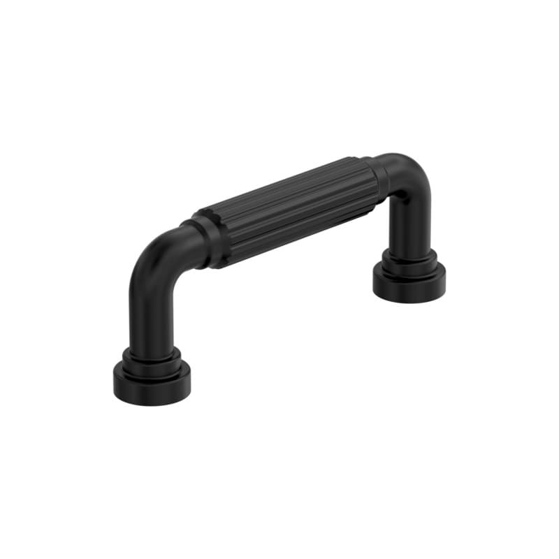 3" Cowrie Cabinet Pull, Matte Black