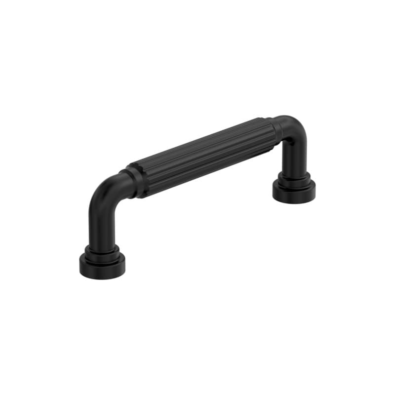 3-3/4" Cowrie Cabinet Pull, Matte Black