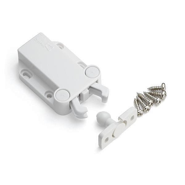 MC-37 Heavy-Duty Non-Magnetic Touch Latch, White