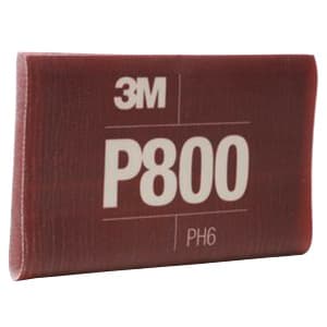 6.8" x 5.5" 800 Grit Aluminum Oxide Hookit™ Flexible Abrasive Sheet (25/Box)