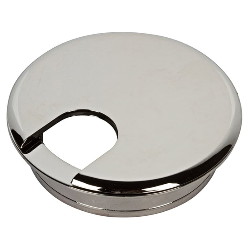 3" Grommet Cap and Liner Set for 2-1/2" Hole, Polished Chrome