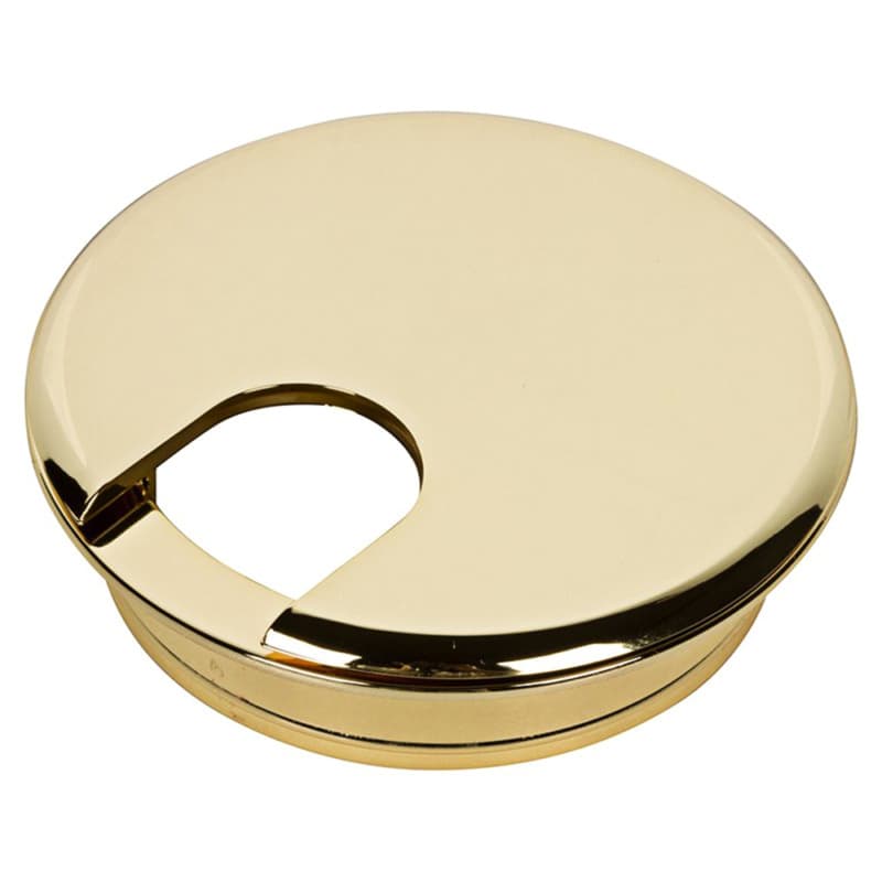3" Grommet Cap and Liner Set for 2-1/2" Hole, Polished Brass