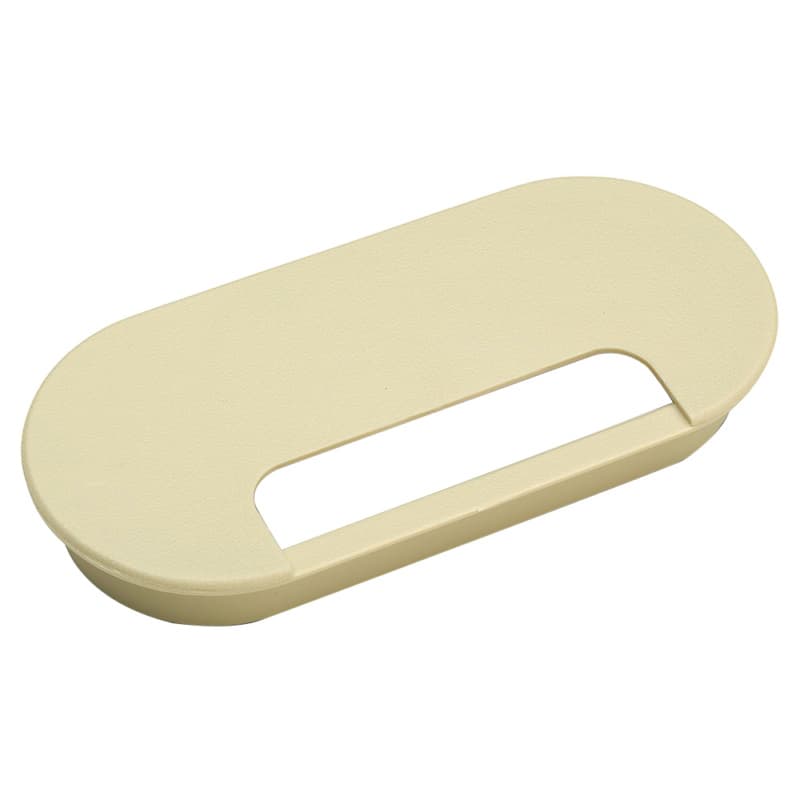 6-1/2" x 3" Oval Desk Grommet Set, Putty