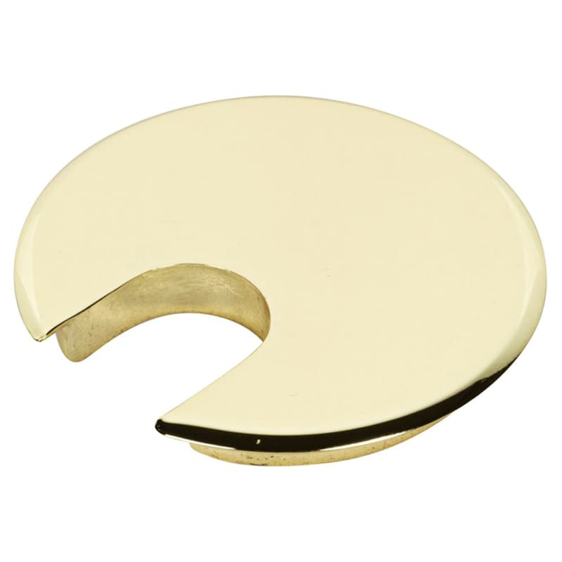 2" Desk Grommet Cap for 1-3/4" Hole, Polished Brass