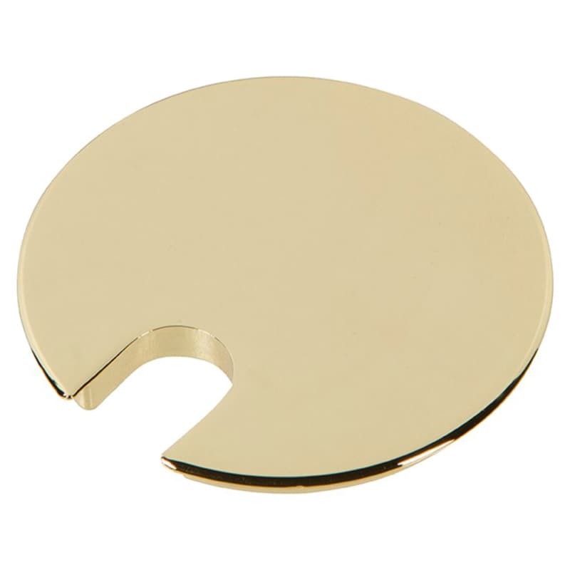 3" Desk Grommet Cap for 2-3/4" Hole, Polished Brass