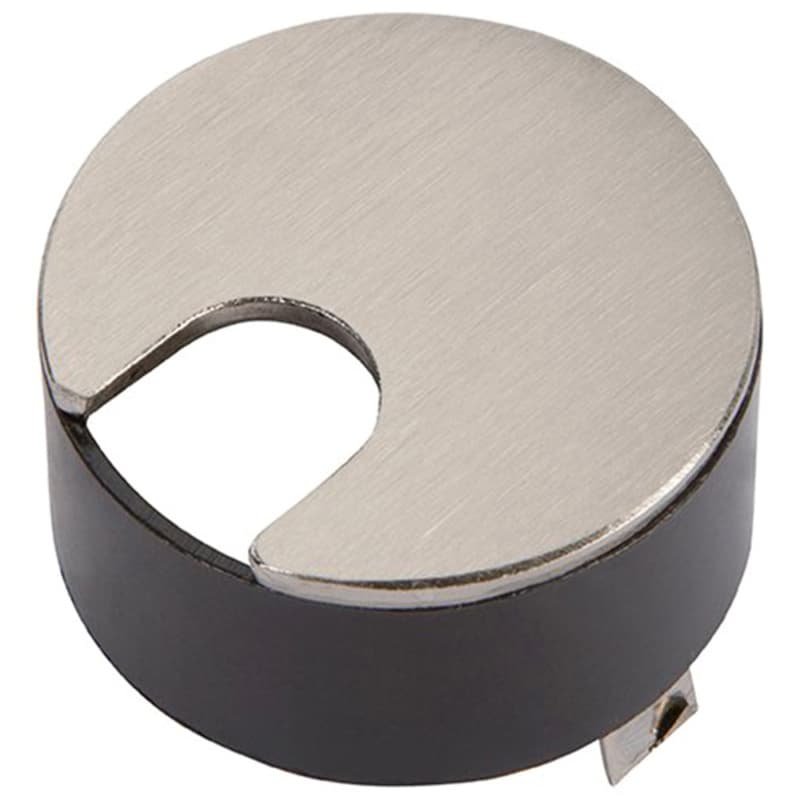 Flush Mount Desktop Grommet for 1-3/4" Hole, Satin Nickel