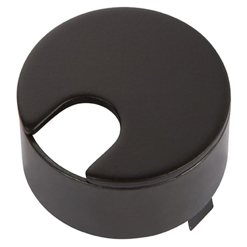 Flush Mount Desktop Grommet for 1-3/4" Hole, Matte Black