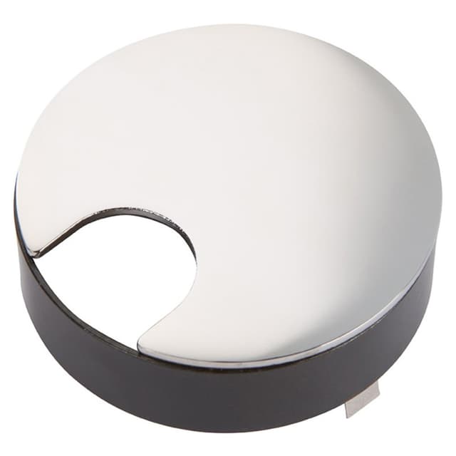 Flush Mount Desktop Grommet for 3" Hole, Polished Chrome