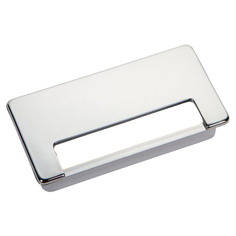 4" Rectangular Desk Grommet Set, Satin Chrome