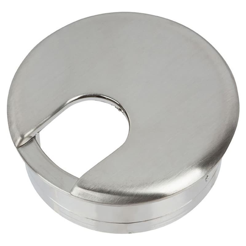 2" Plated Grommet Set for 1-3/4" Hole, Satin Chrome