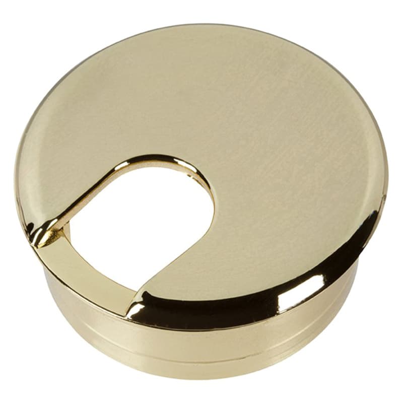 2" Grommet Set for 1-3/4" Hole, Polished Brass
