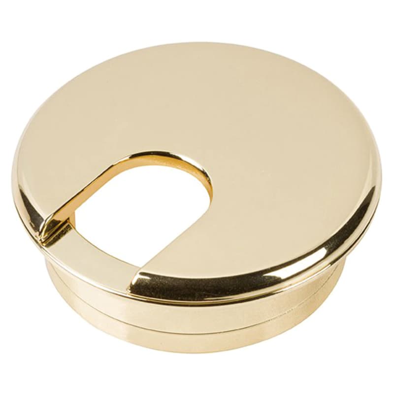 2-3/8" Grommet Set for 2" Hole, Polished Brass