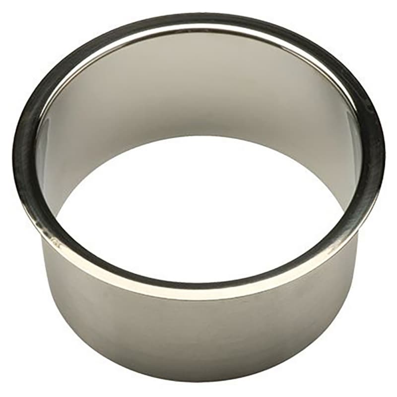 6-3/4" x 3" Trash Grommet for 6" Hole, Polished Stainless Steel, 3" Liner Depth