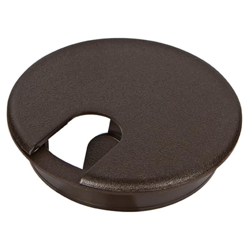 3-1/2" Wire Grommet Set for 3" Hole, Walnut Brown