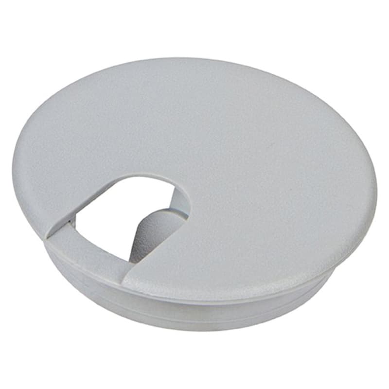 3-1/2" Wire Grommet Set for 3" Hole, Light Gray