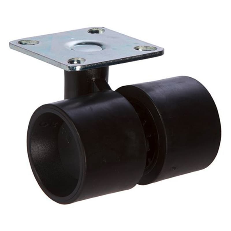 1-9/16" Caster with Mounting Plate, Black