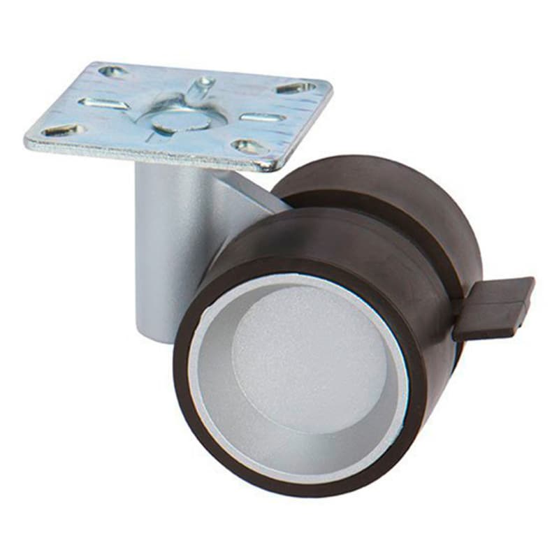 3-1/8" Twin-Wheel Caster with Brake, White