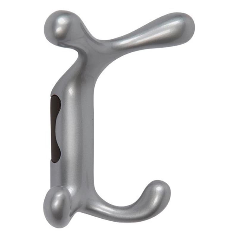 CH13 Single Organic Coat Hook, Metallic Silver