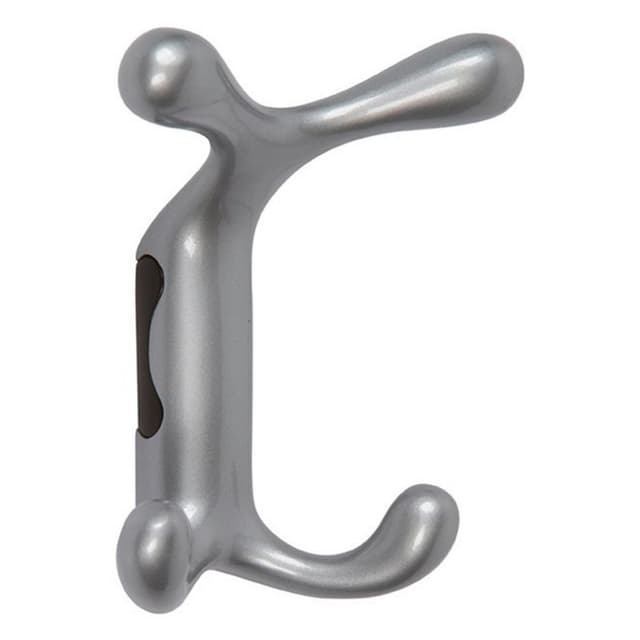 CH13 Single Organic Coat Hook, Metallic Silver