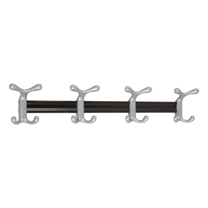 CH13K Quad Coat Hook, Metallic Silver