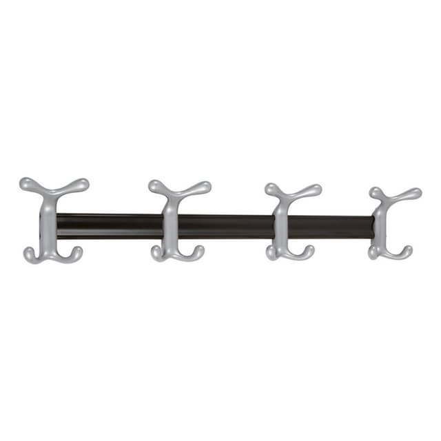 CH13K Quad Coat Hook, Metallic Silver