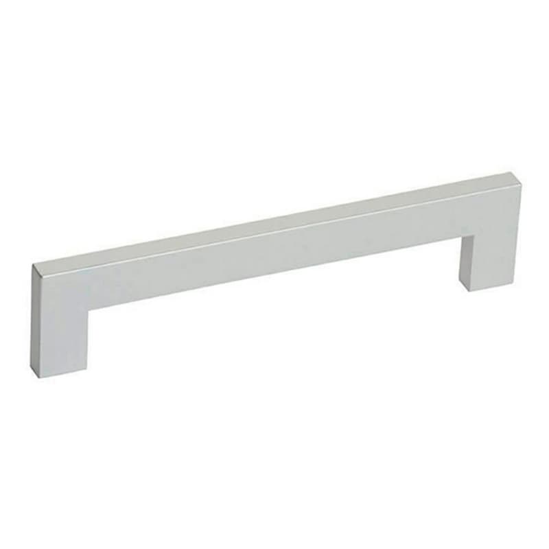 5-1/32" Rectangular Bar Drawer Pull, Anodized Satin Aluminum