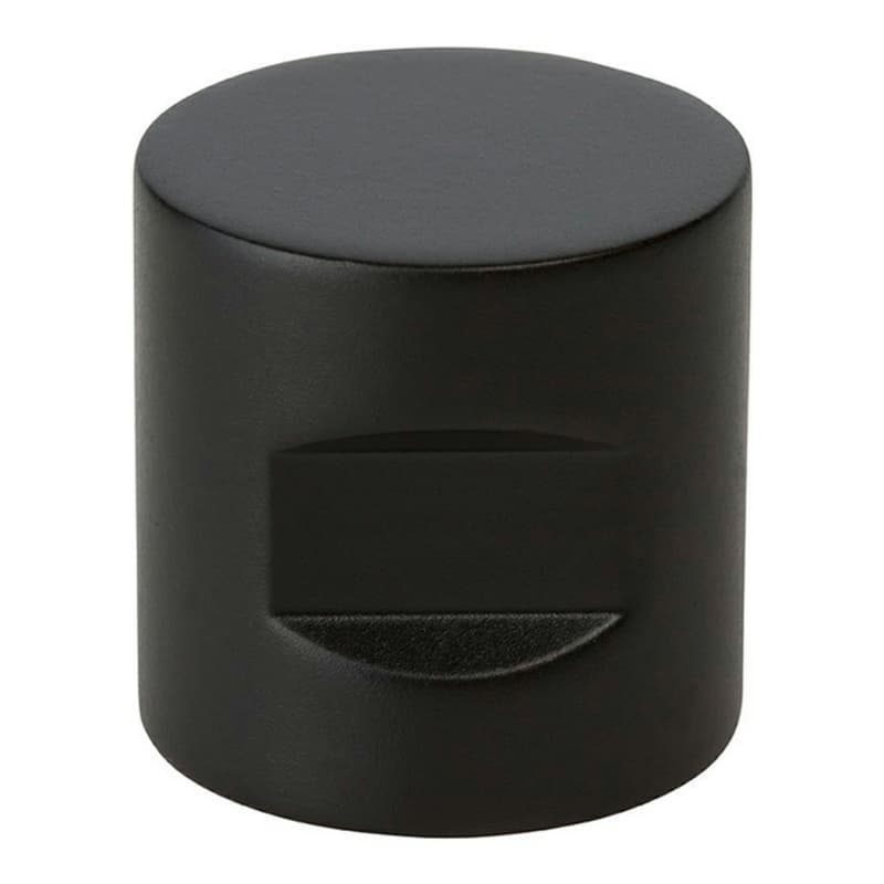 7/8" Notched Cylindrical Cabinet Knob, Matte Black
