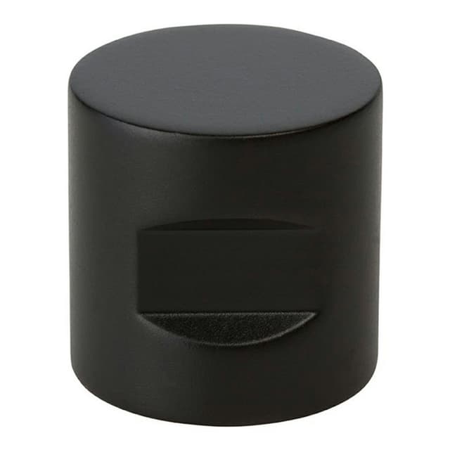 7/8" Notched Cylindrical Cabinet Knob, Matte Black