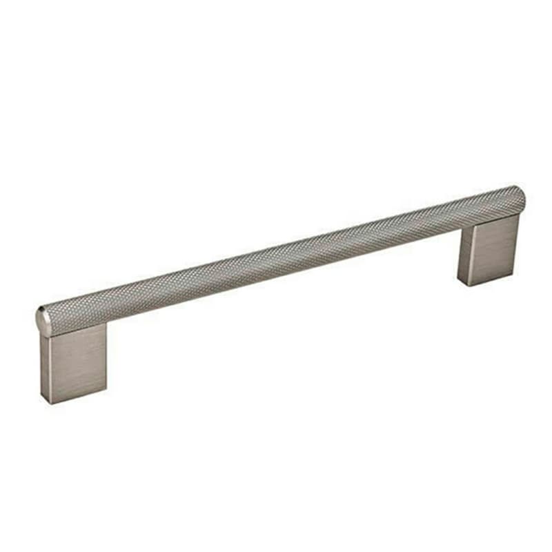 6-5/16" Knurled Bar Drawer Pull, Satin Aluminum