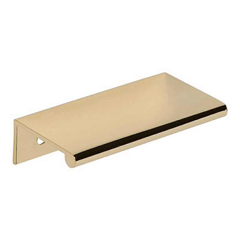 2" Edge Finger Pull, Polished Brass