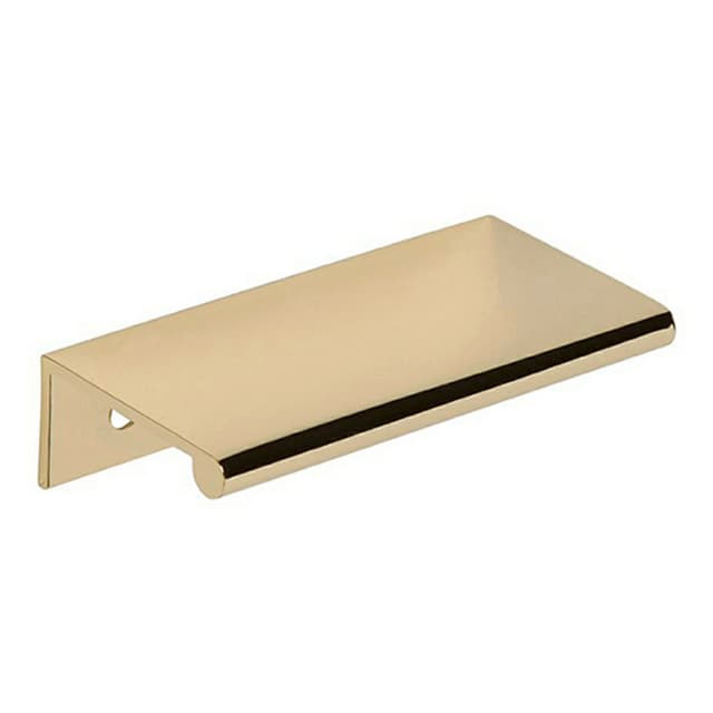 2" Edge Finger Pull, Polished Brass