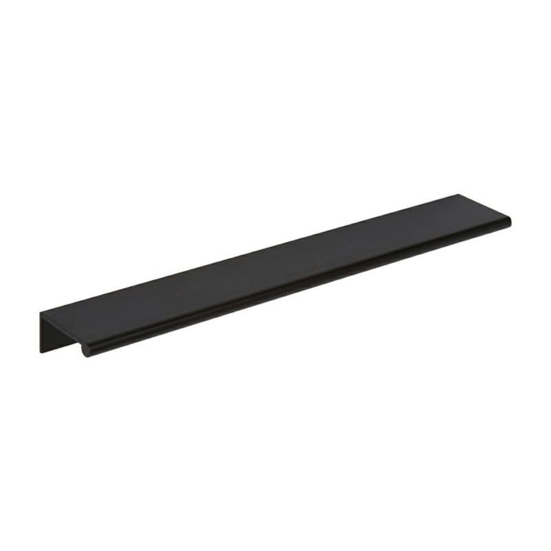 4" Edge Finger Pull, Matte Black, 10" Length