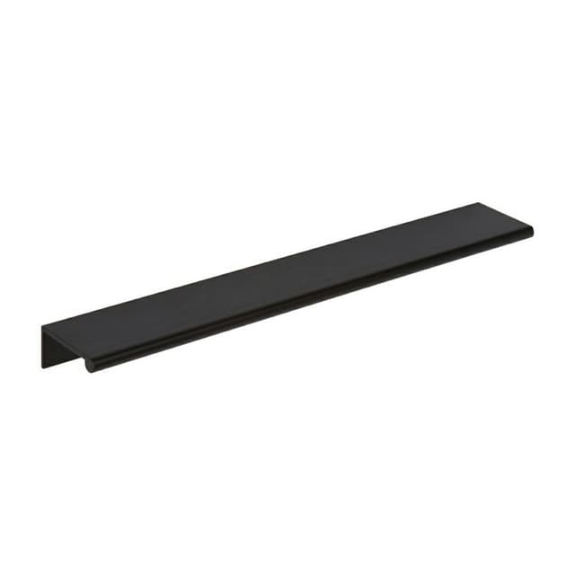 4" Edge Finger Pull, Matte Black, 10" Length