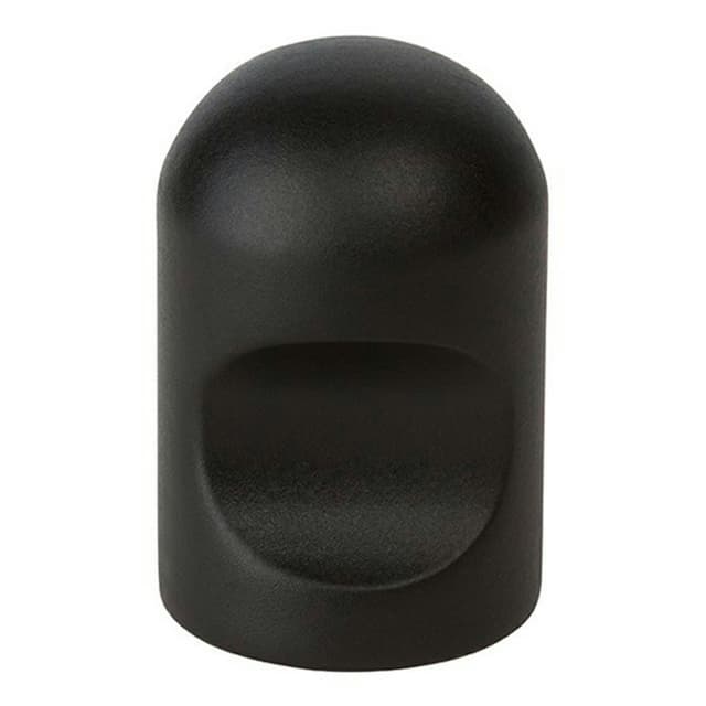 3/4" Notched Cylindrical Cabinet Knob, Matte Black