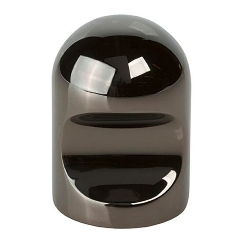 1-3/32" Notched Cylindrical Cabinet Knob, Black Chrome