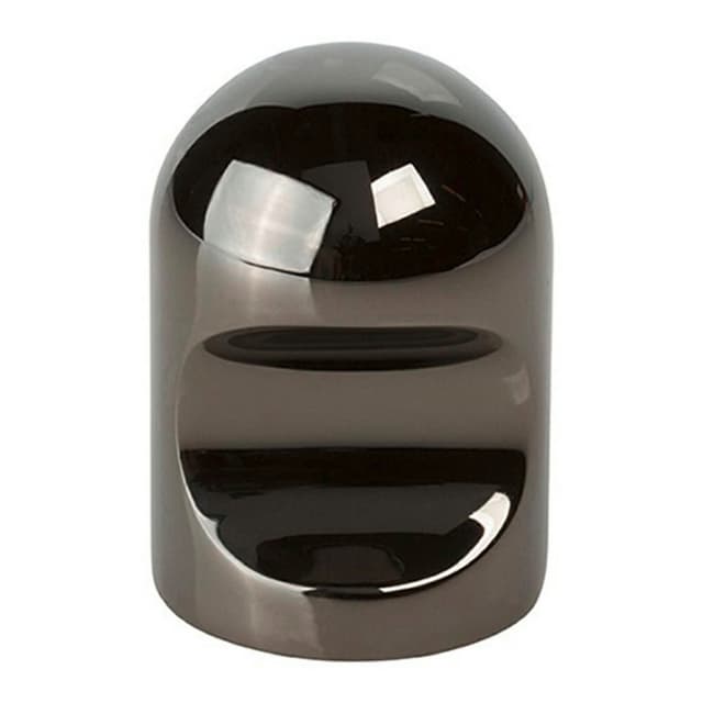 1-3/32" Notched Cylindrical Cabinet Knob, Black Chrome