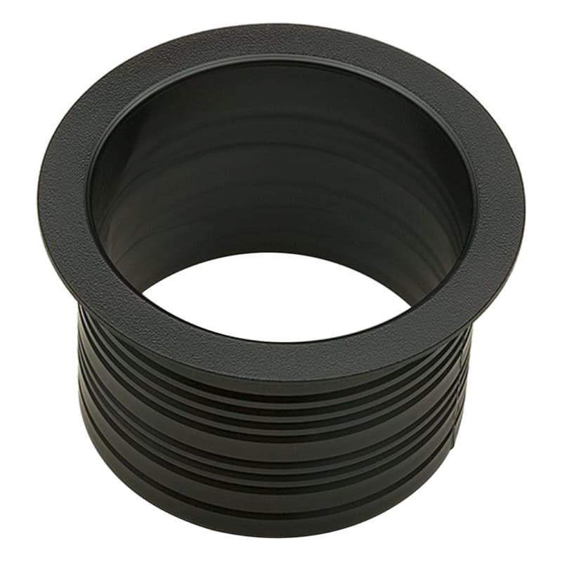 3" Adjustable Depth Desk Grommet Liner for 2-1/2" Hole, Matte Black